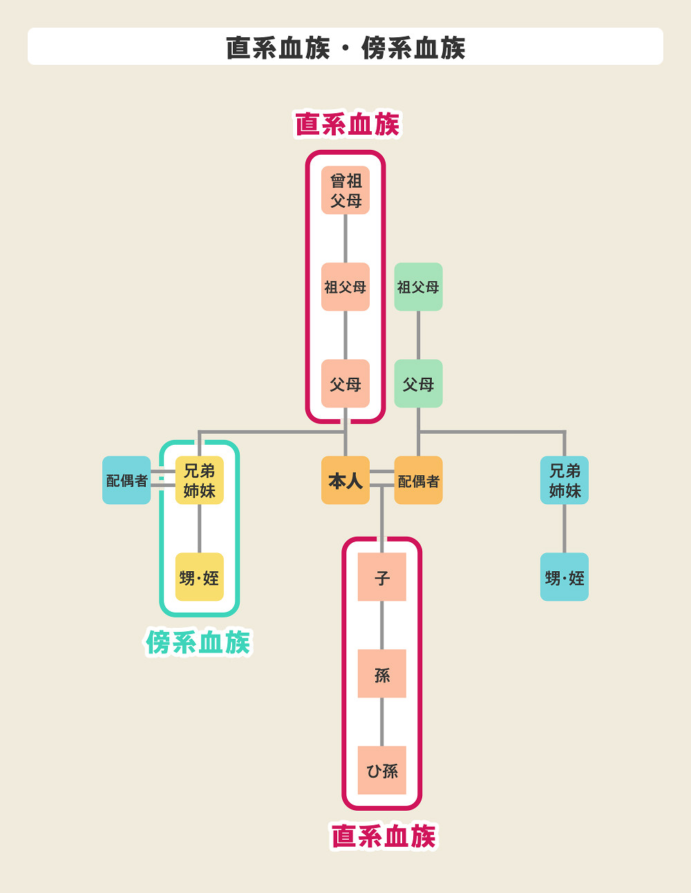 直系血族・傍系血族の範囲