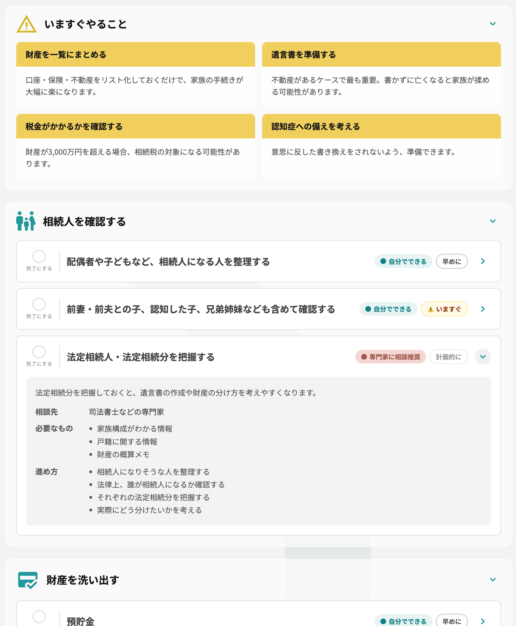 回答するとこんなリストができます（実際の画面イメージ）