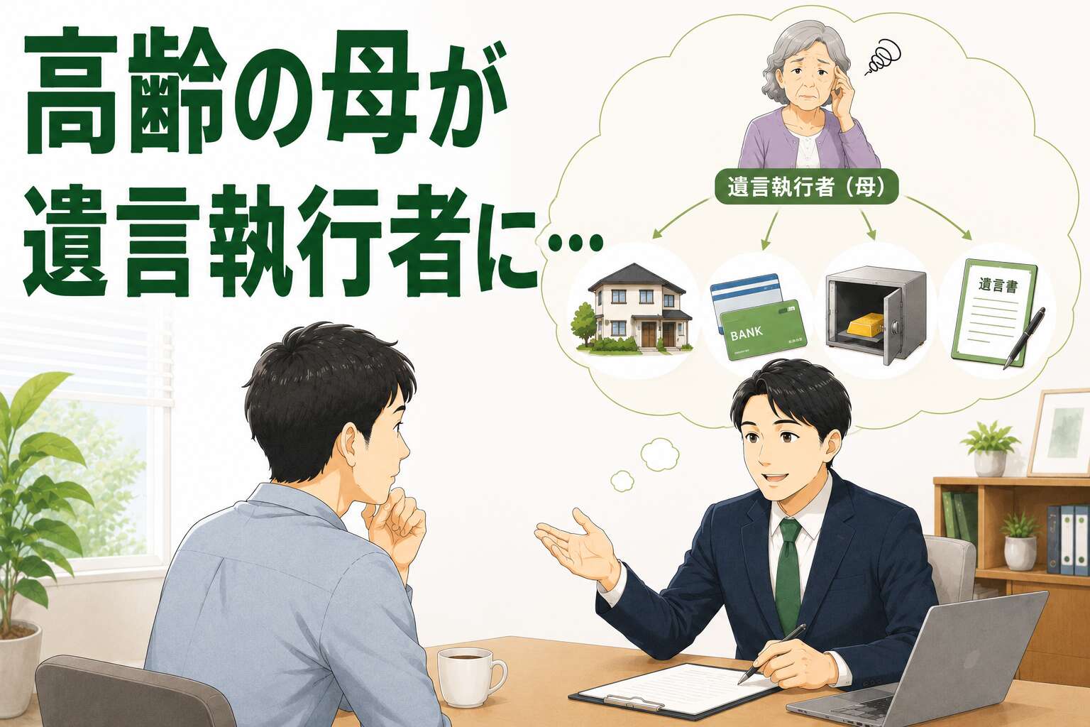 高齢の母が遺言執行者で手続きが進まない…貸金庫を含む複雑な相続を10ヶ月で完了させた事例