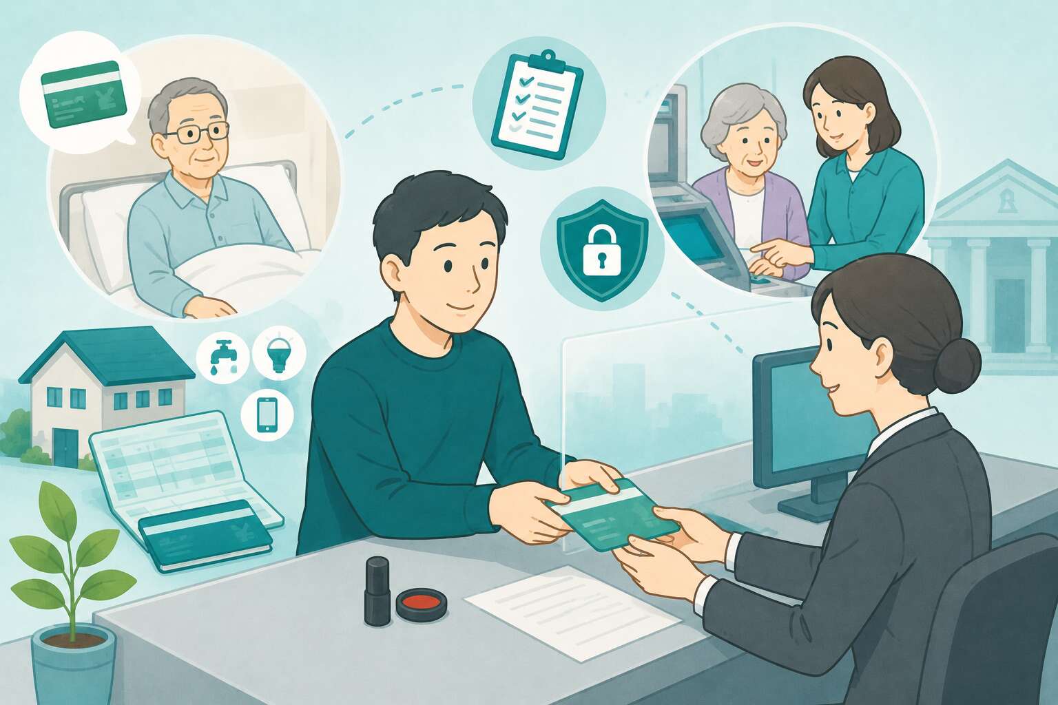 代理人が銀行口座から預金を引き出す方法|準備や認知症対策も紹介