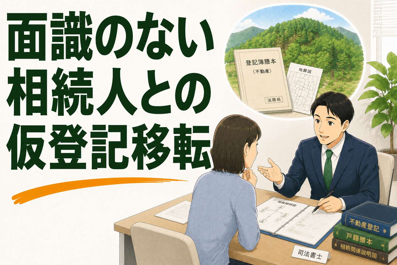 面識のない相続人との権利関係を解消。珍しい仮登記の移転を実現した相続事例