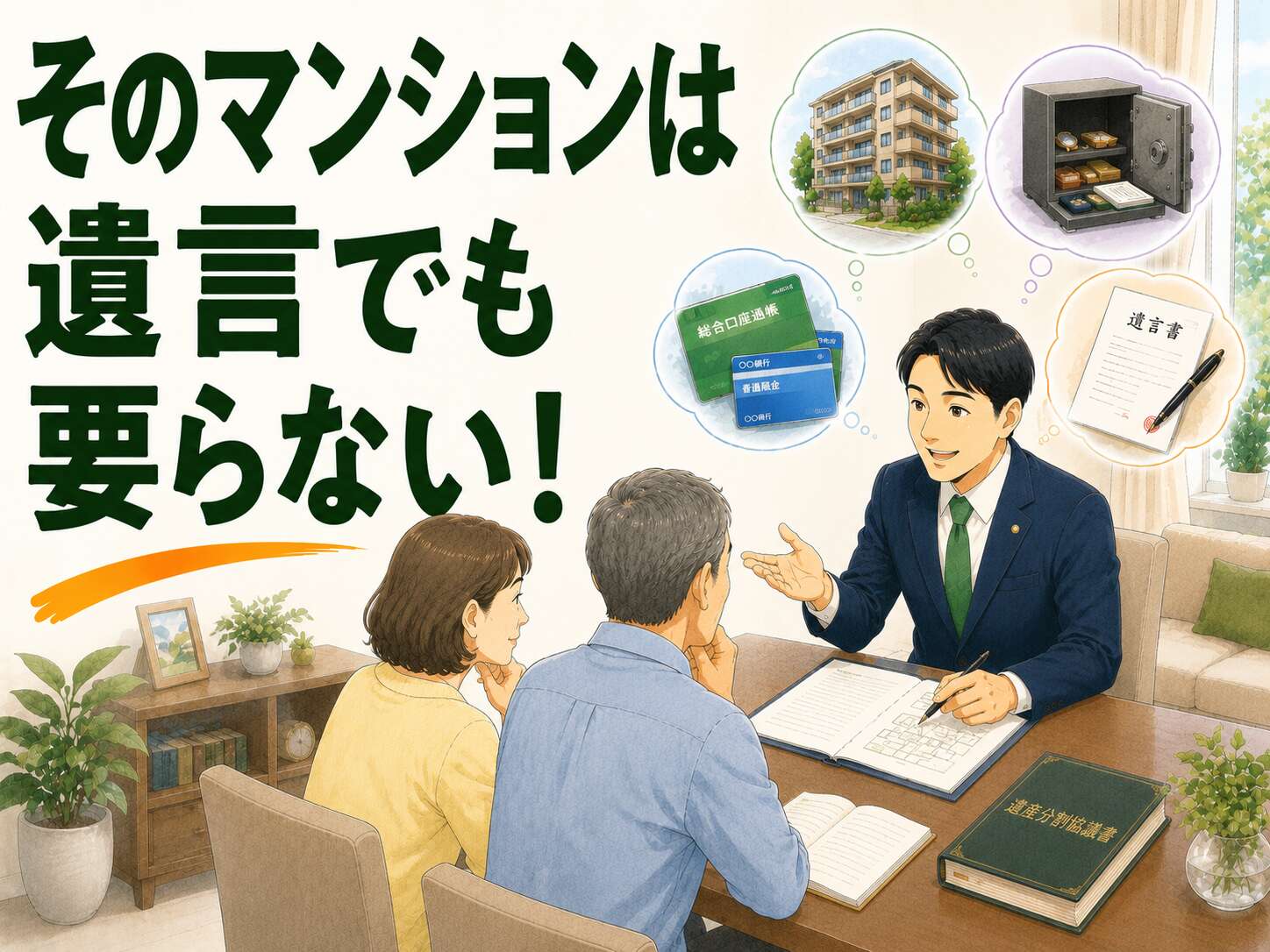 遠方のマンションは要らない!管理負担を踏まえ、遺言書と異なる遺産分割が円満に成立した相続事例