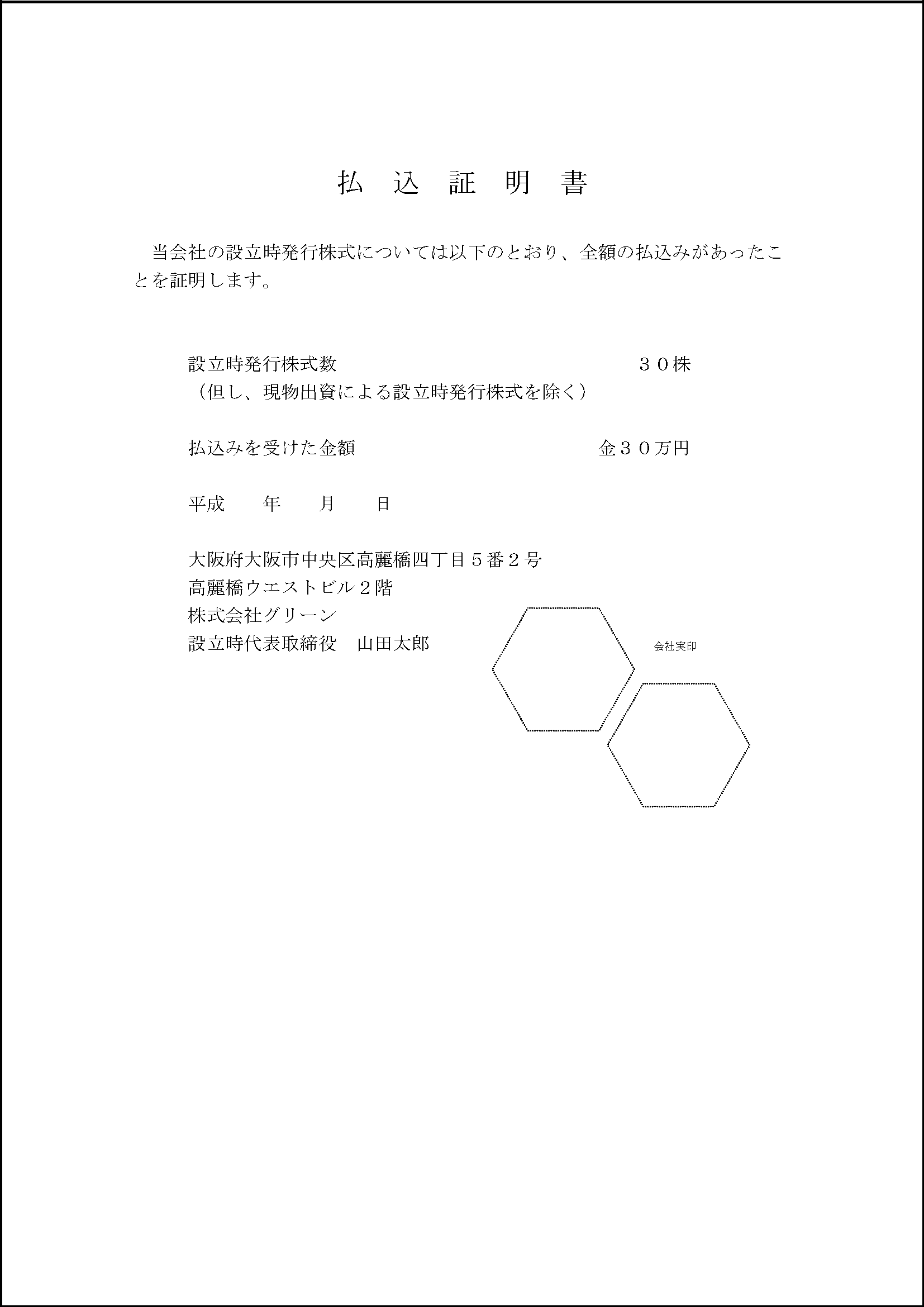 会社設立　登記