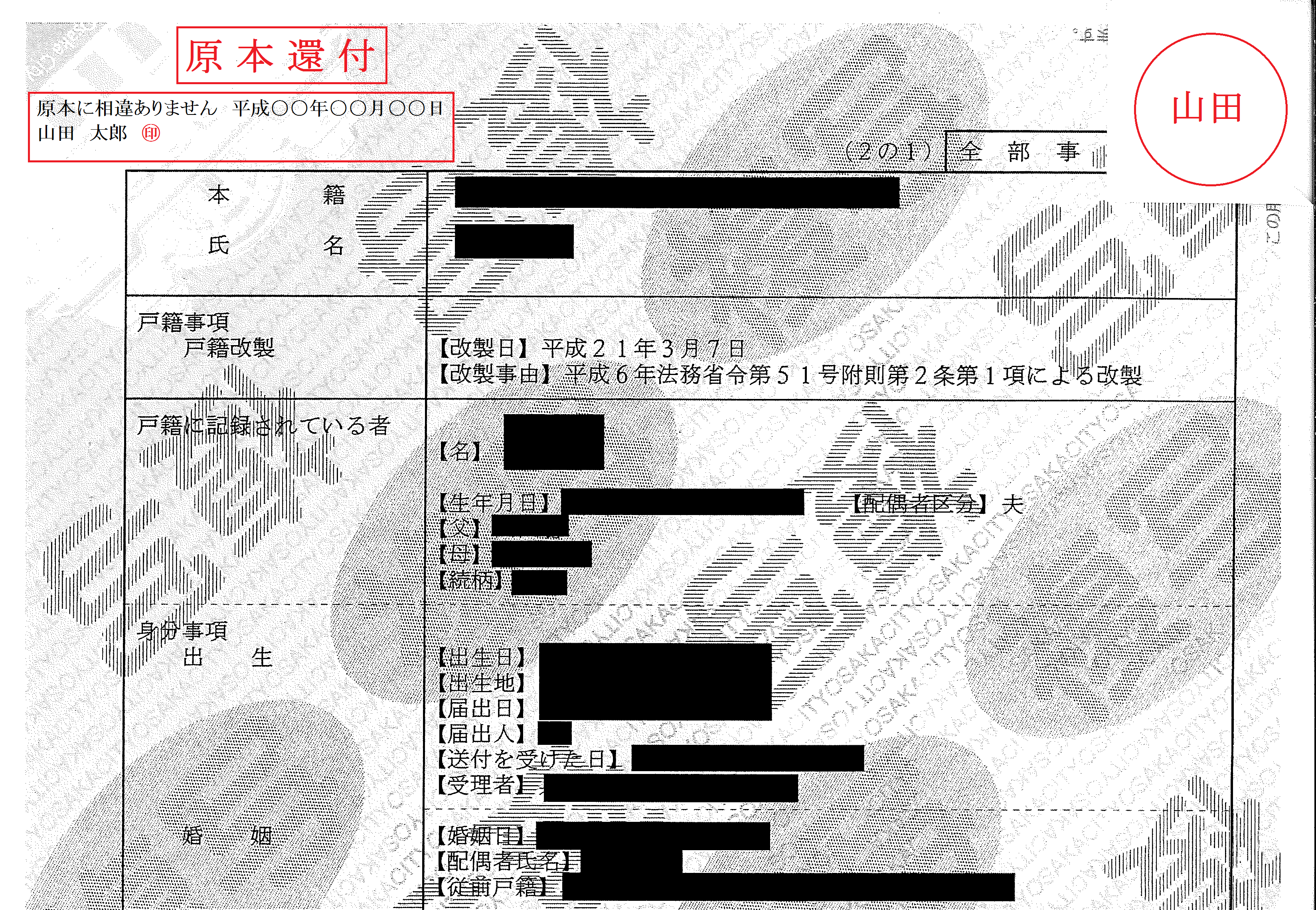 相続登記　申請書