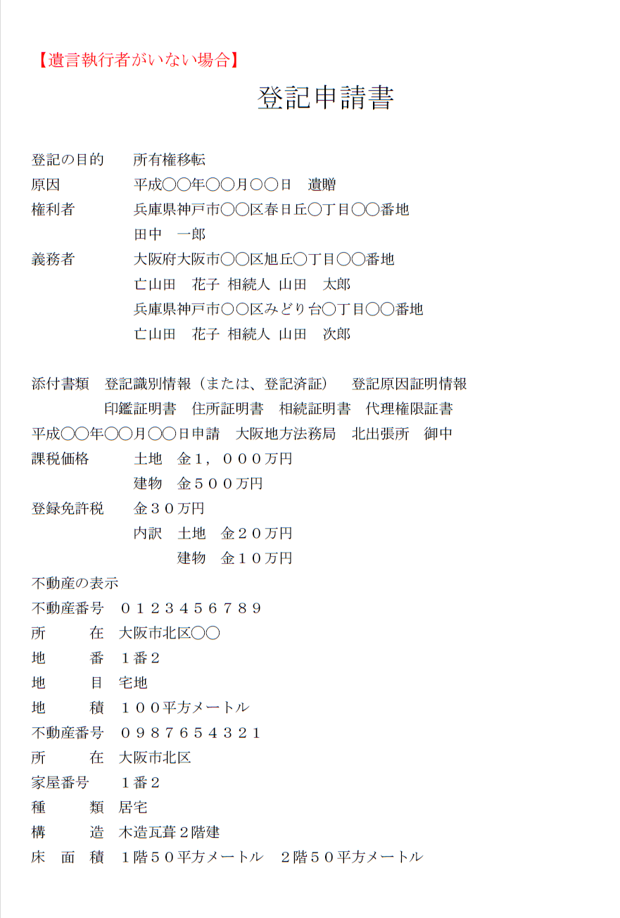 遺贈　登記
