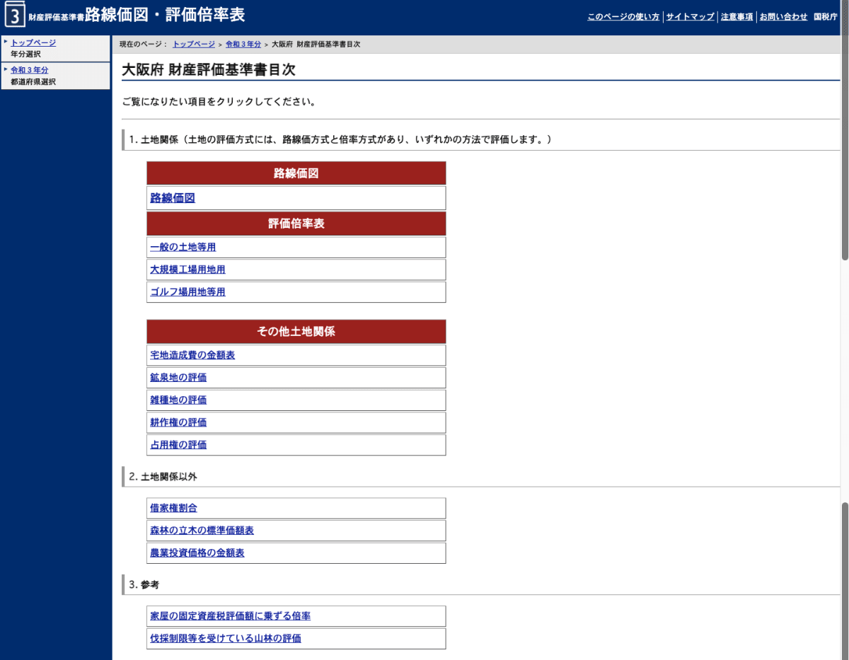 貸家の評価額計算方法、借地権割合の調べ方2