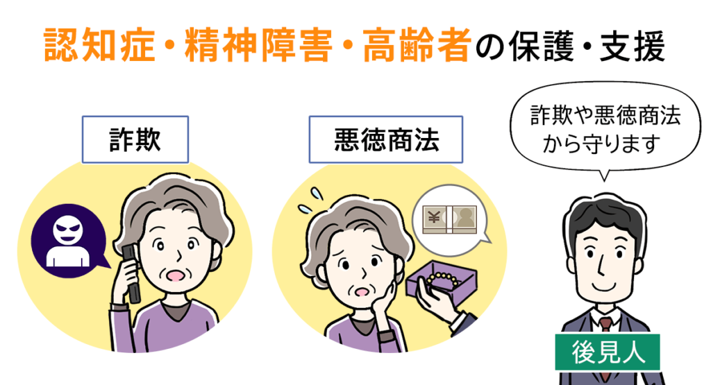 成年後見制度とは、認知症・精神障害・高齢者の保護・支援
