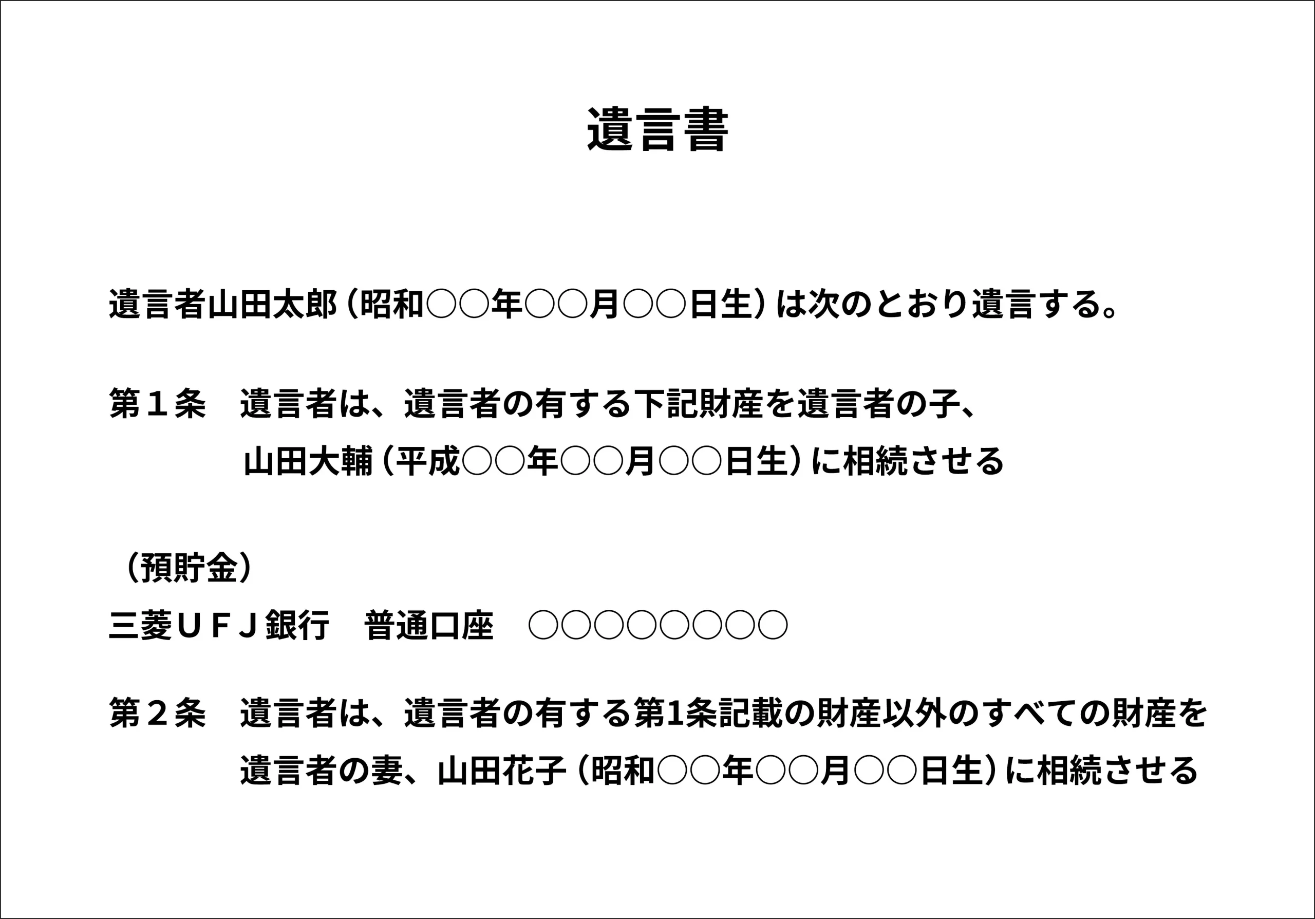 遺言書２