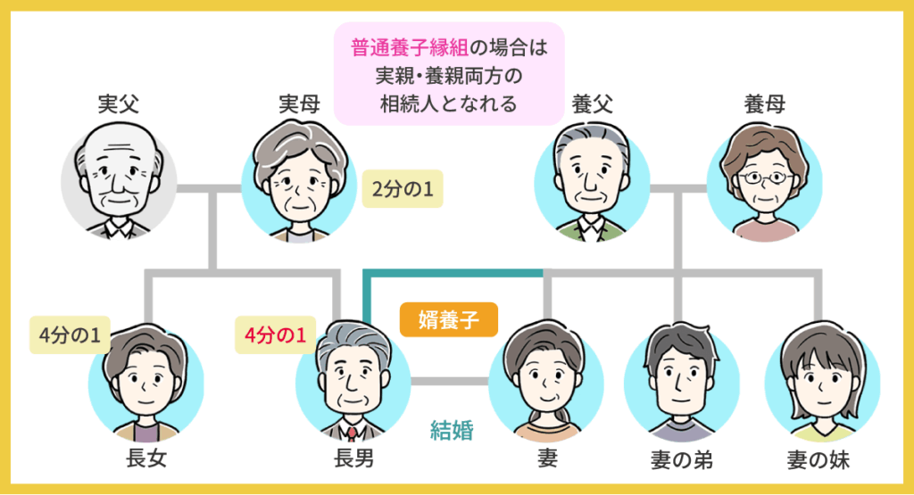 普通養子縁組では実親・養両親両方の相続人となれる