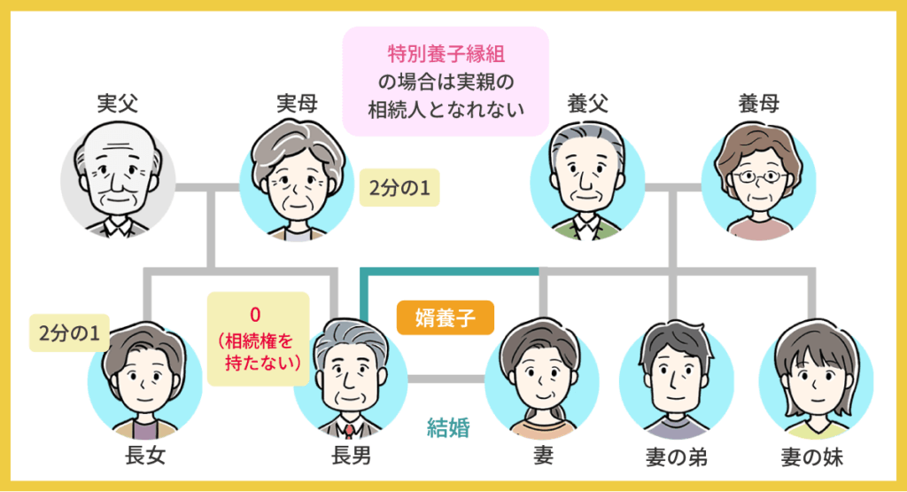 特別養子縁組では実親の相続人となれない