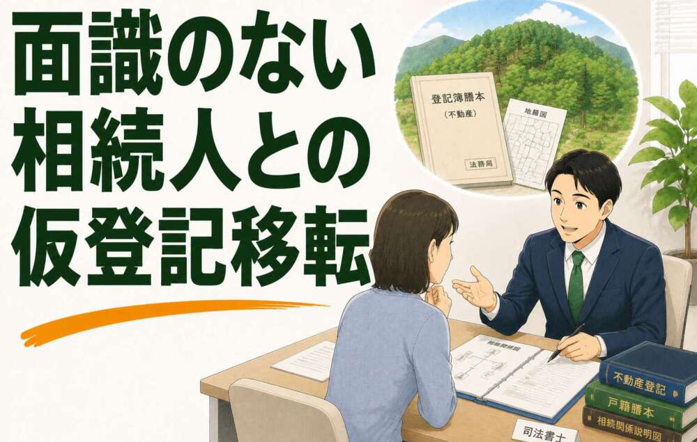面識のない相続人との権利関係を解消。珍しい仮登記の移転を実現した相続事例