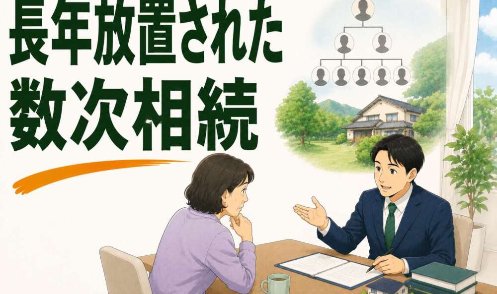 10年以上放置された数次相続。遠方の相続人5名と協議を経て、不動産の単独相続が成立した事例