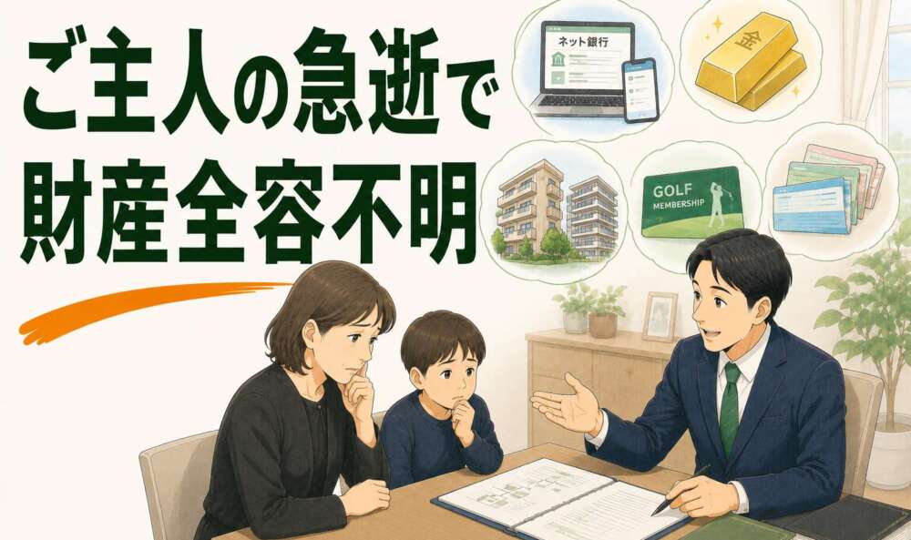 ご主人の急逝で財産全容不明!未成年のお子様との相続を約1年で完了させた事例