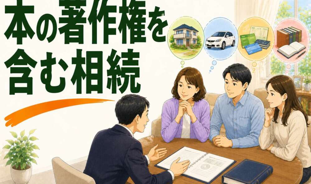 本の著作権を含む多様な財産の相続。相続人4名の不安を解消した遺産分割事例
