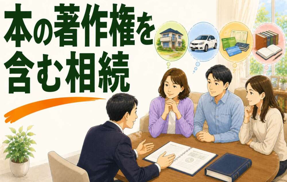 本の著作権を含む多様な財産の相続。相続人4名の不安を解消した遺産分割事例