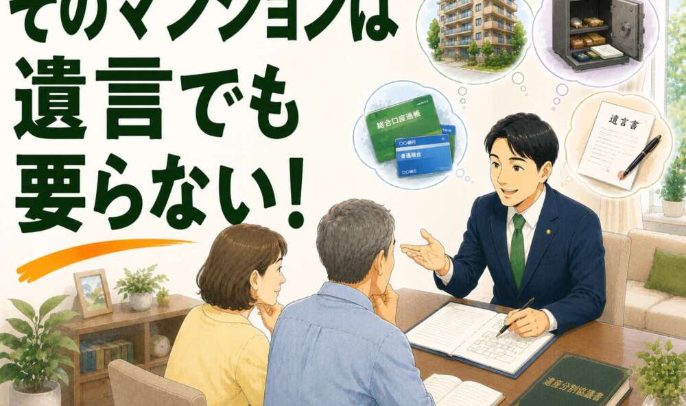 遠方のマンションは要らない!管理負担を踏まえ、遺言書と異なる遺産分割が円満に成立した相続事例