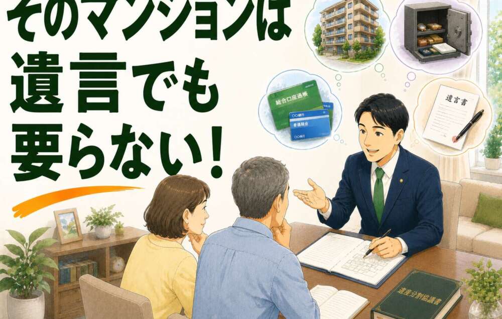 遠方のマンションは要らない!管理負担を踏まえ、遺言書と異なる遺産分割が円満に成立した相続事例