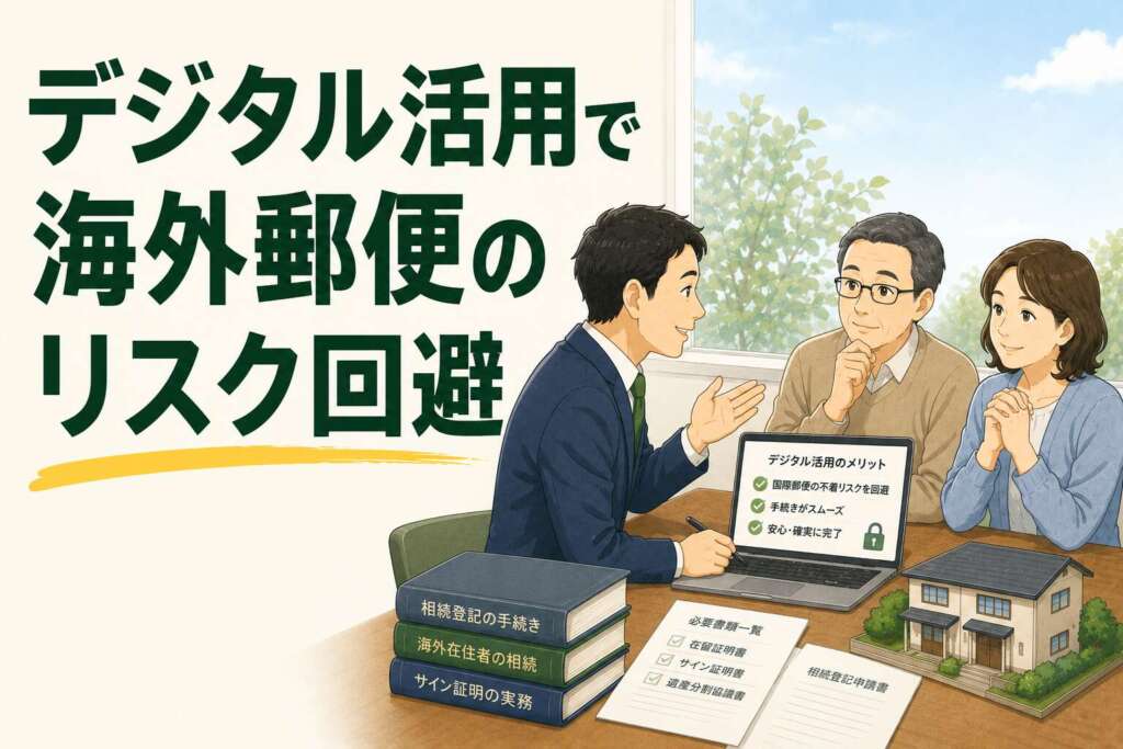 海外在住の相続人がいる手続き。デジタル活用で国際郵便のリスクを回避した不動産の相続登記事例