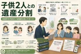 夫の急逝で幼い子供2人との相続。「母親に100％」の遺産分割を家庭裁判所に認めてもらった手続き事例