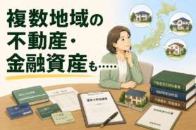 複数地域の不動産と多数の金融資産。一部兄弟の相続放棄も含め、相続手続きを完了させた事例