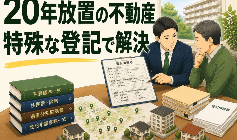 20年以上放置されて相続登記できない…過去の経緯を確認して「真正な登記名義の回復」で解決した事例