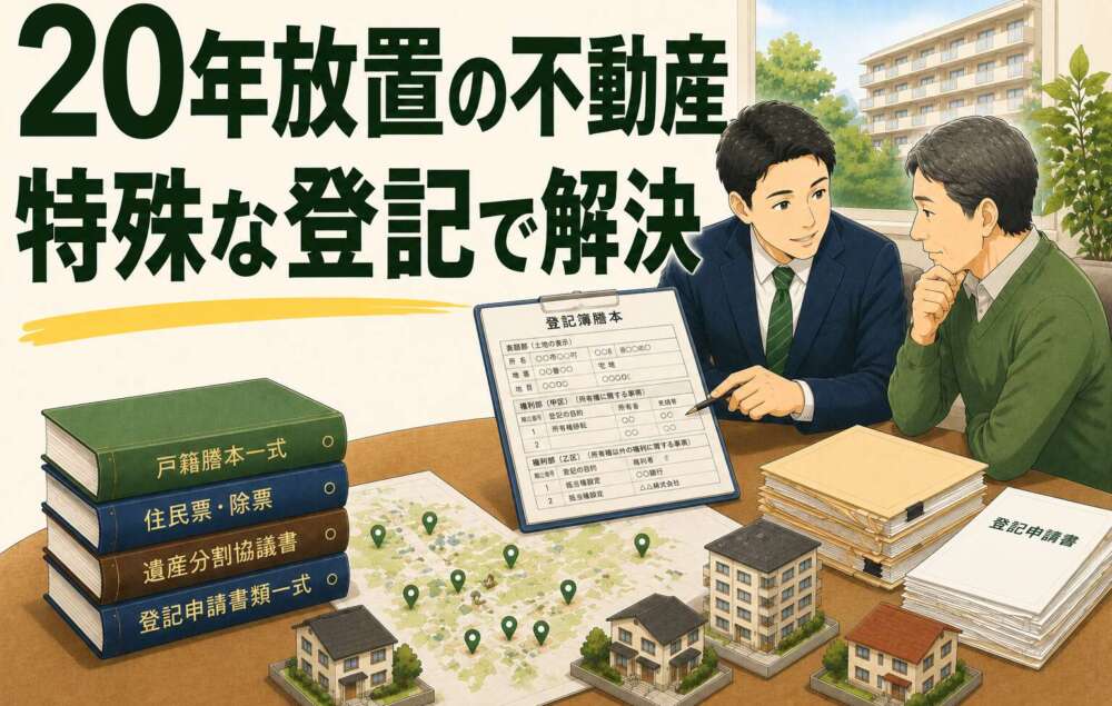 20年以上放置されて相続登記できない…過去の経緯を確認して「真正な登記名義の回復」で解決した事例