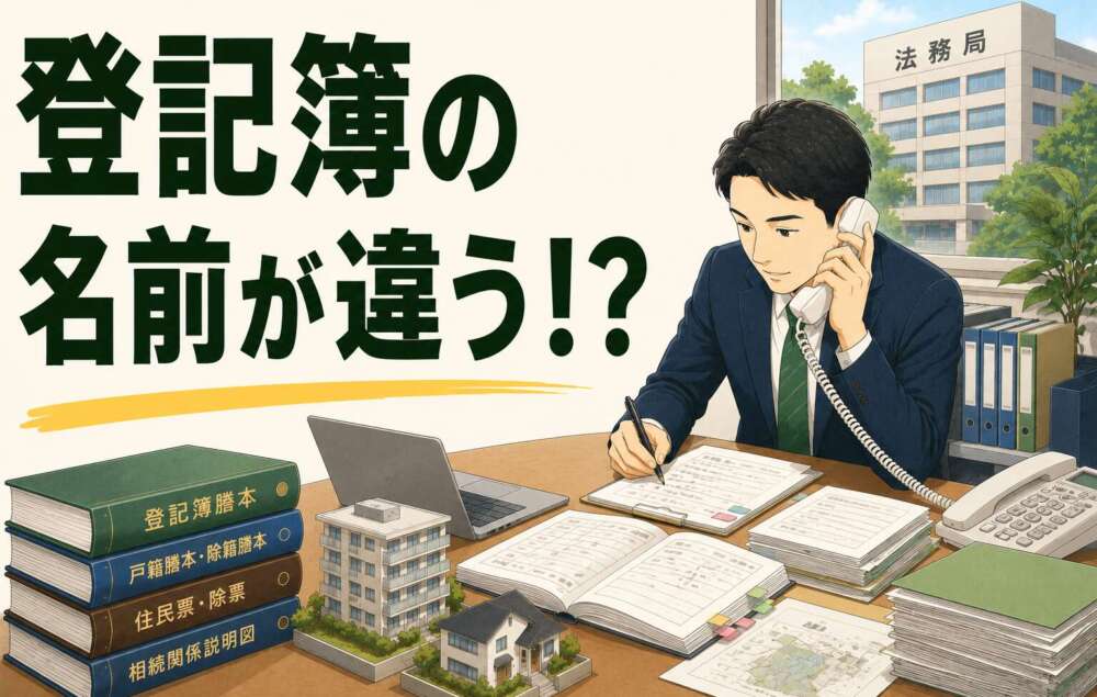 不動産所有者の名前が違う！？ 法務局とやりとりし、相続登記のための誤字修正から完了させた事例