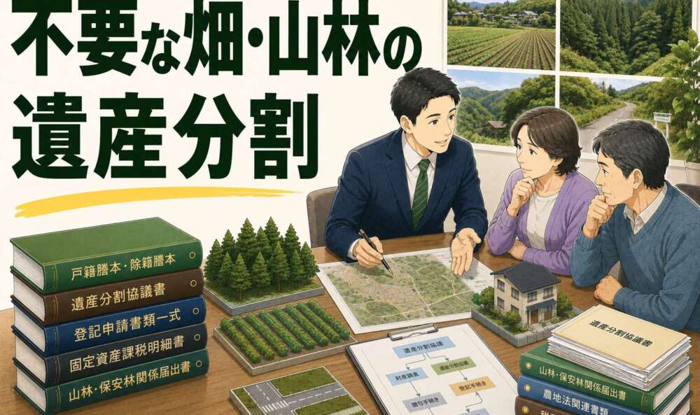 不要な畑・山林も相続しないといけない！？ 相続人各自の希望を踏まえて遺産分割を完了した事例