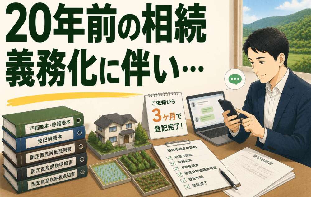 相続登記の義務化で「やらざるを得ない…」20年間放置した不動産の問題を解決した事例