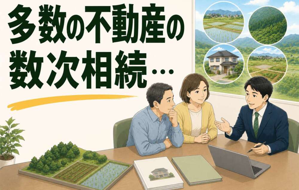長年放置された多数の不動産の数次相続…。3ヶ月で処分の道筋をつけた相続登記事例