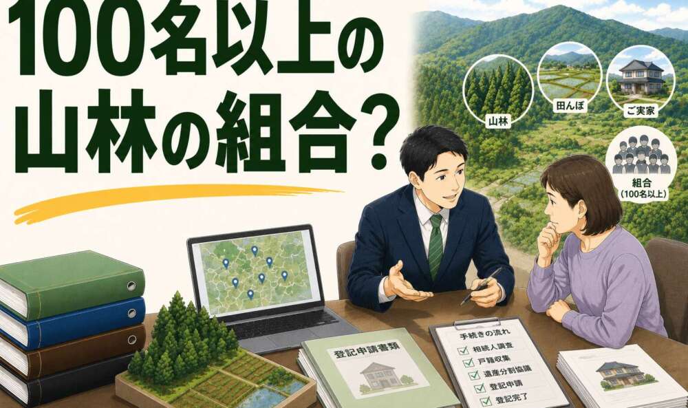 山林に100名以上の組合が！？ 複雑な相続登記を約5ヶ月で完了させた事例