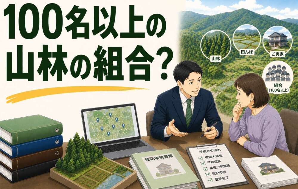 山林に100名以上の組合が！？ 複雑な相続登記を約5ヶ月で完了させた事例