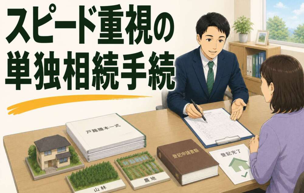 他に相続人がいないからこそ手っ取り早くしたい。スピード重視の相続登記を1ヶ月半で終えた事例