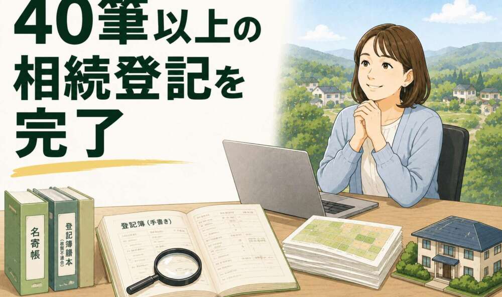 「5筆のはずが40筆以上に」所有者不明の土地まで網羅し、複雑な共有名義の相続登記を完了させた事例