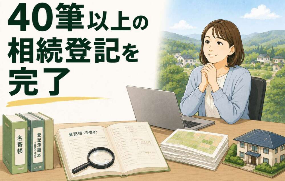 「5筆のはずが40筆以上に」所有者不明の土地まで網羅し、複雑な共有名義の相続登記を完了させた事例