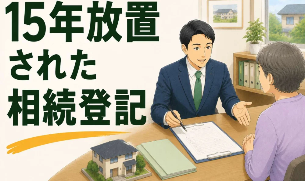 15年間放置された相続登記。義務化への不安を解消し、お客様のスタイルに合わせた穏便進行で安心してお任せ頂けた事例