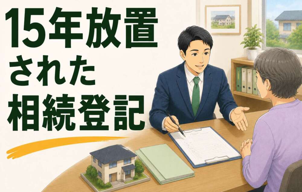 15年間放置された相続登記。義務化への不安を解消し、お客様のスタイルに合わせた穏便進行で安心してお任せ頂けた事例