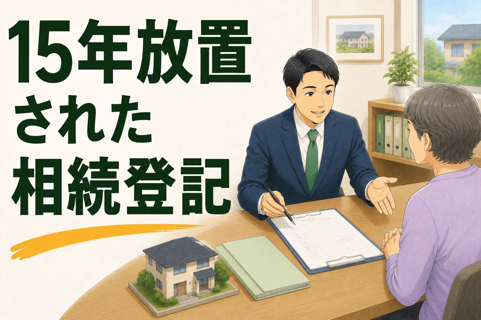 15年間放置された相続登記。義務化への不安を解消し、お客様のスタイルに合わせた穏便進行で安心してお任せ頂けた事例
