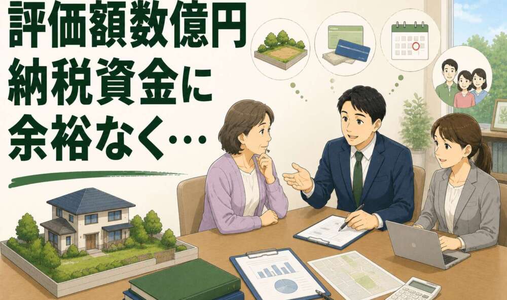 評価額数億円の不動産。納税資金と期限に余裕がない中、相続税申告を完了させた事例