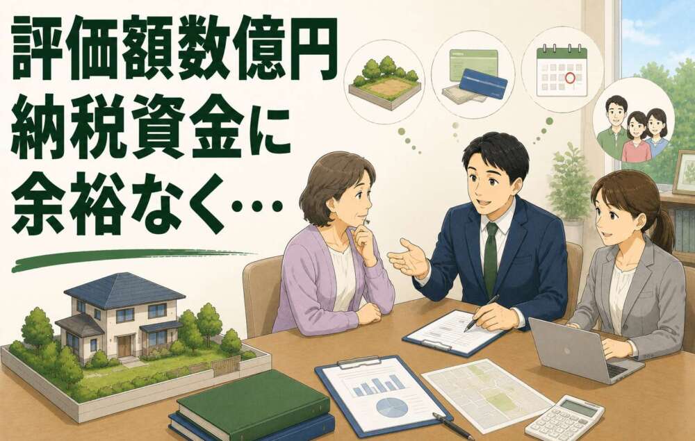 評価額数億円の不動産。納税資金と期限に余裕がない中、相続税申告を完了させた事例