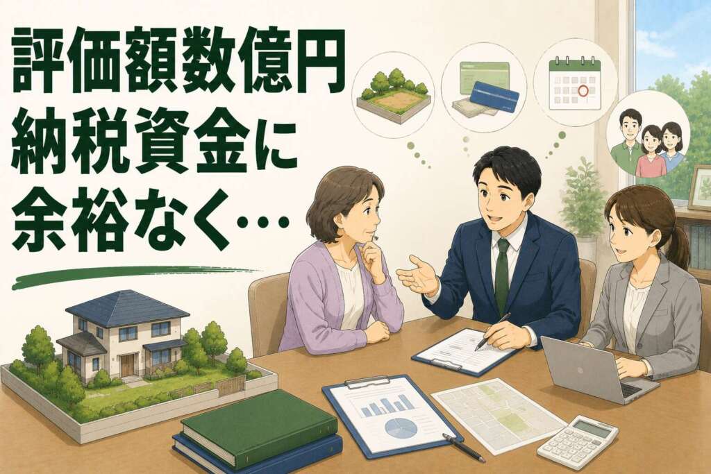 評価額数億円の不動産。納税資金と期限に余裕がない中、相続税申告を完了させた事例