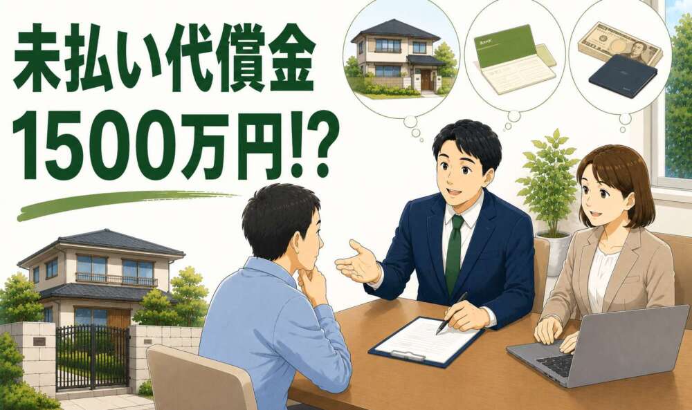 未払い代償金1,500万円!相続税の不安を解消し、必要な手続きを完了させた事例