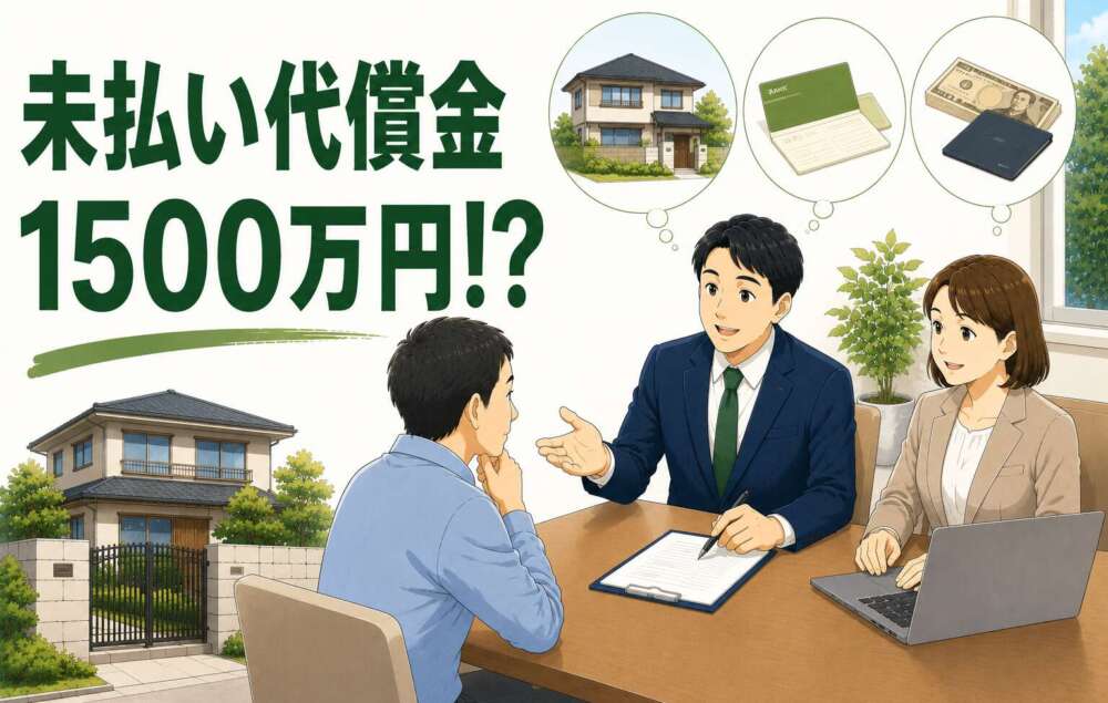 未払い代償金1,500万円!相続税の不安を解消し、必要な手続きを完了させた事例