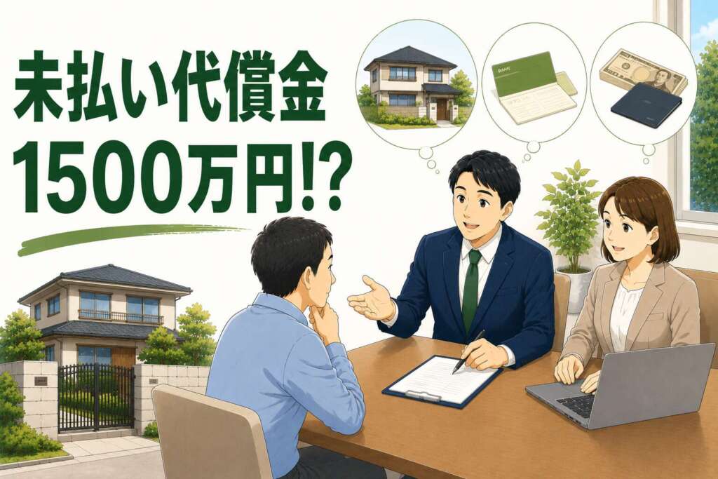 未払い代償金1,500万円！相続税の不安を解消し、必要な手続きを完了させた事例