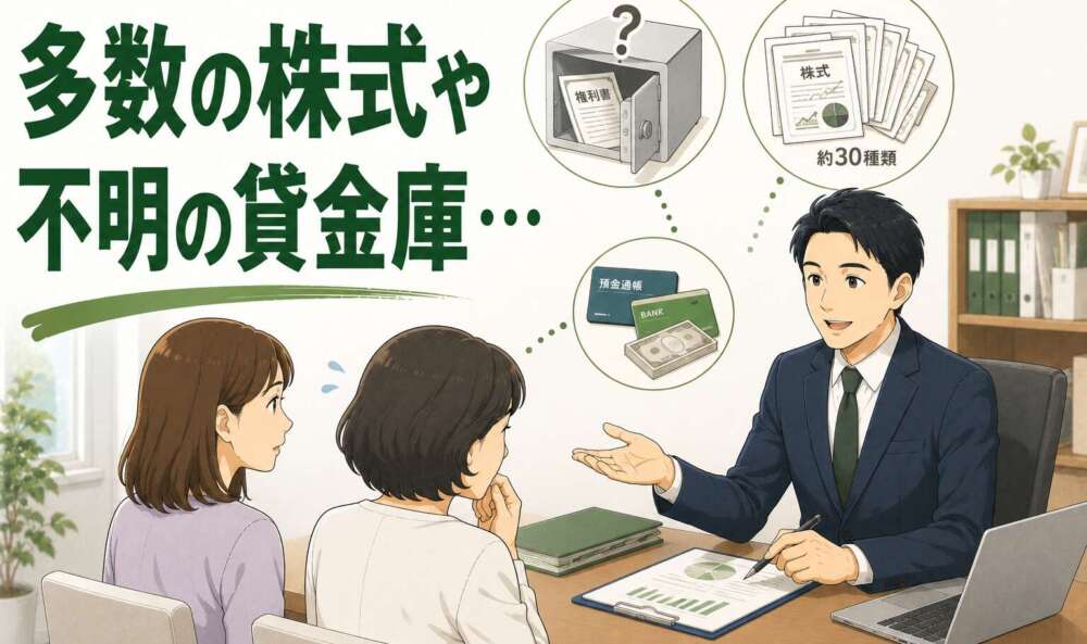 多数の株式と中身不明の貸金庫。財産内訳が不明瞭な状態から申告期限に間に合わせた相続税申告事例
