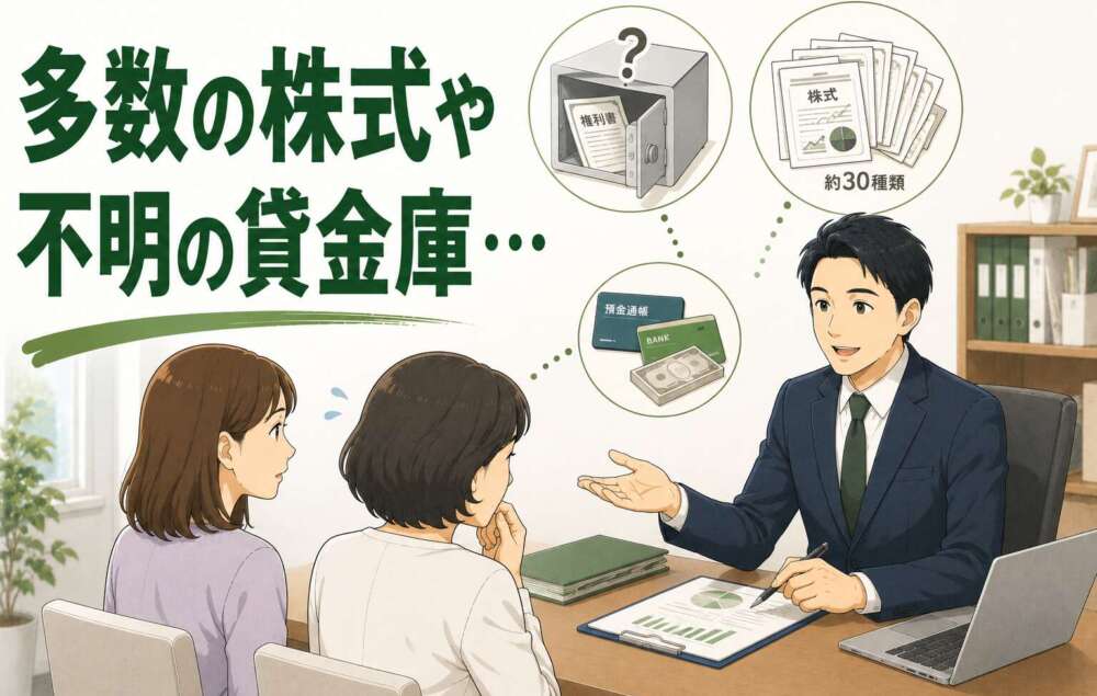 多数の株式と中身不明の貸金庫。財産内訳が不明瞭な状態から申告期限に間に合わせた相続税申告事例