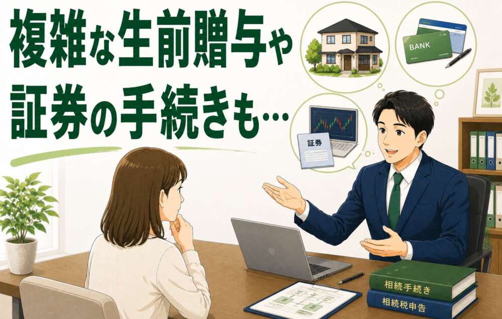 複雑な生前贈与歴や証券手続きも…。税理士と連携し10ヶ月で相続税申告を完了させた事例